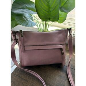 THE SAK Pink Pebbled Leather Handbag Crossbody Purse Tote Bag Med/Large